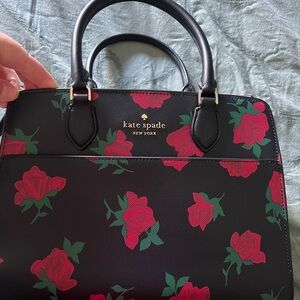 Kate Spade Black and Red Floral Women's Bag